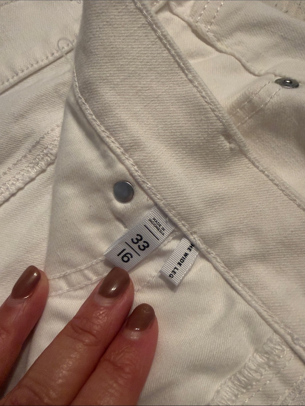LOFT wide leg White Jeans - Size 33 / 16